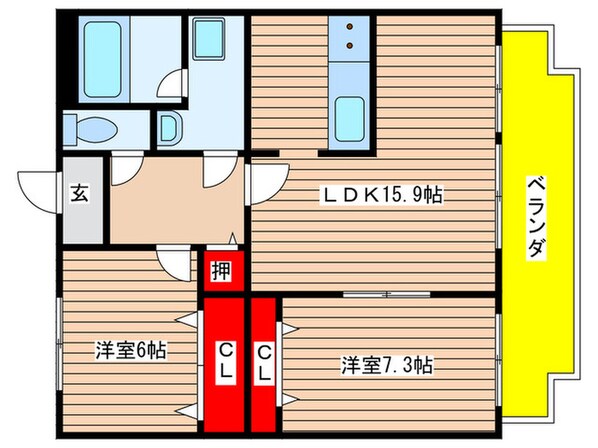 箕浦マンションの物件間取画像